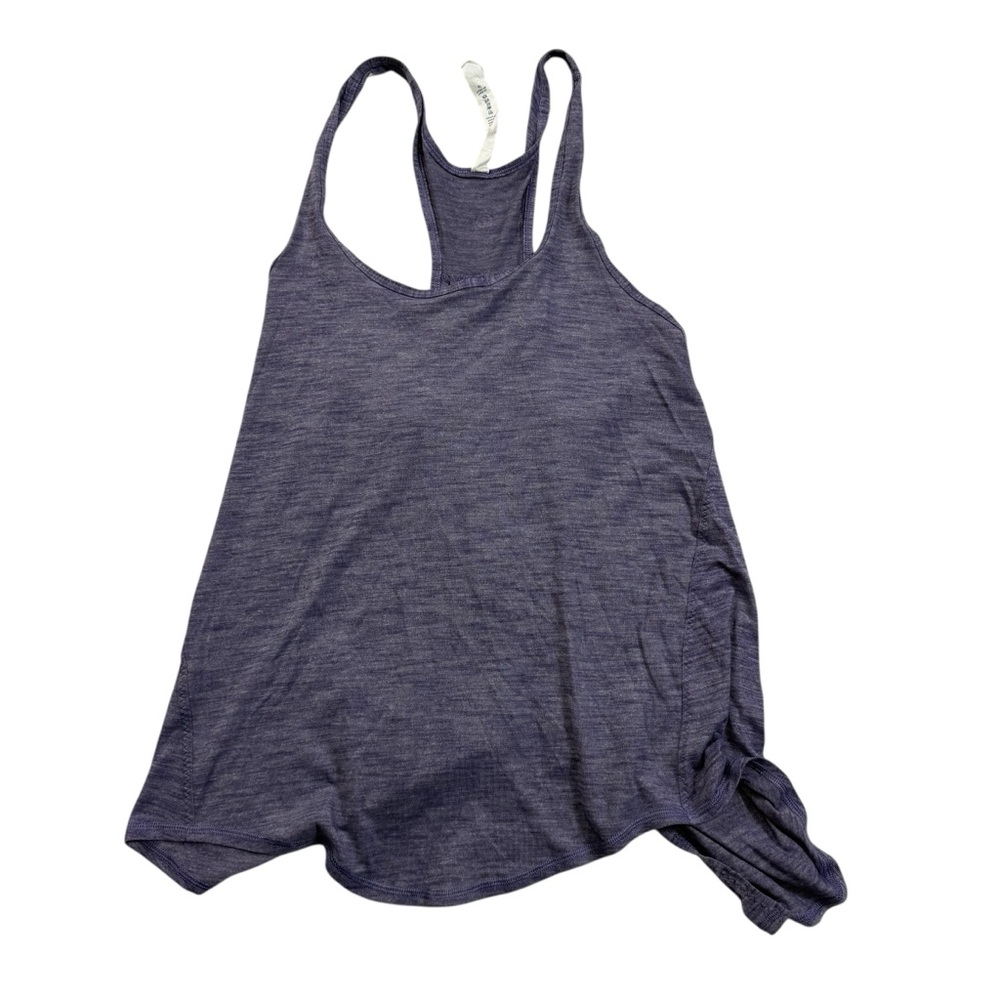 Lululemon Racerback Workout Tank Heather Purple Size 6 Split Back Athleisure Top